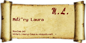Móry Laura névjegykártya