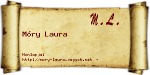 Móry Laura névjegykártya